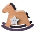 Clayre & Eef Music box Rocking Horse 13x4x10 cm Beige Wood