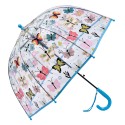 Juleeze Children's Umbrella Ø 70x65 cm Transparent Plastic Butterflies