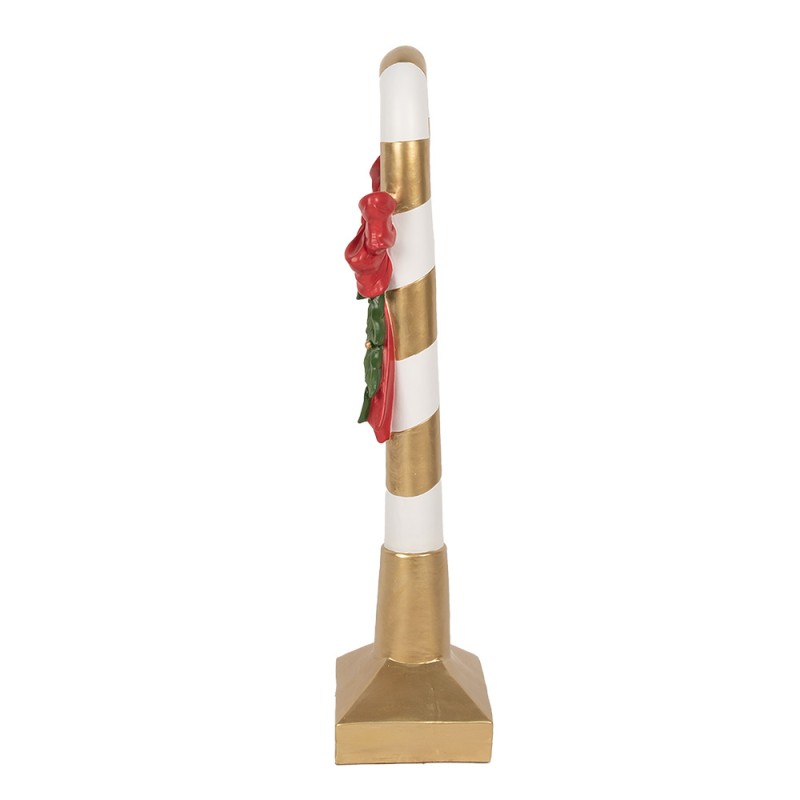 Clayre & Eef Statuetta decorativa di Natale Bastoncino di zucchero 83 cm Color oro Plastica