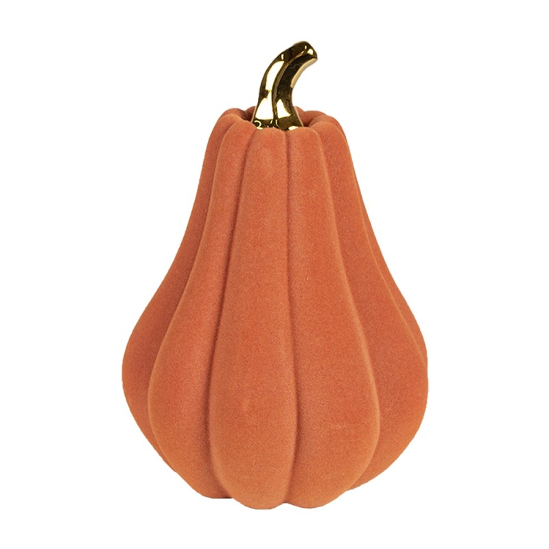 Clayre & Eef Decorazione Zucca Ø 13x19 cm Arancione Ceramica