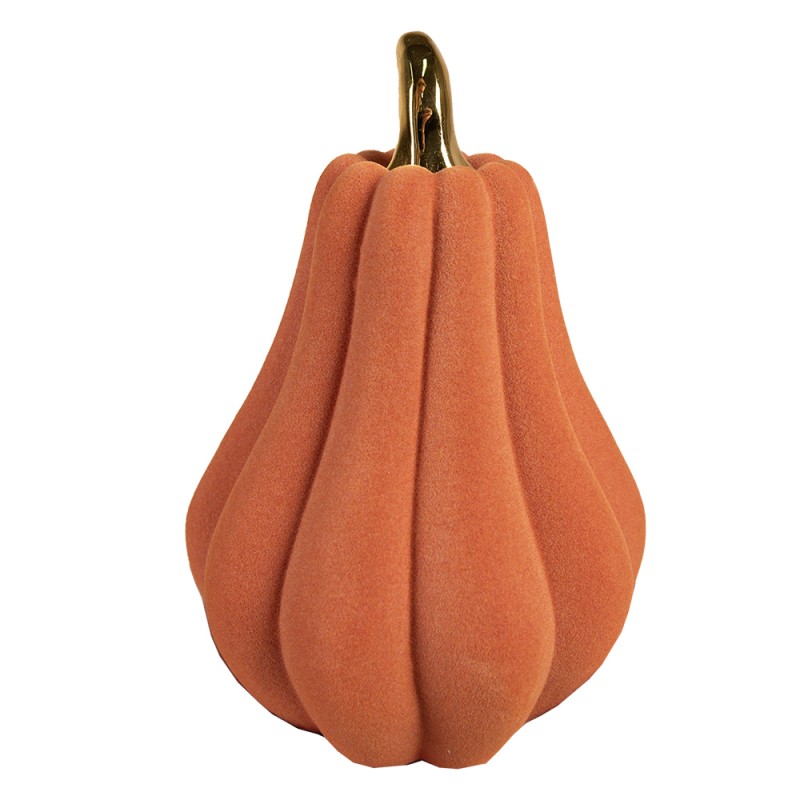 Clayre & Eef Decorazione Zucca Ø 13x19 cm Arancione Ceramica