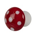 Clayre & Eef Decoratie Beeld Paddenstoel Ø 3x3 cm Rood Wit Glas