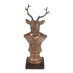 Clayre & Eef Statuetta decorativa Cervo 25 cm Marrone Plastica