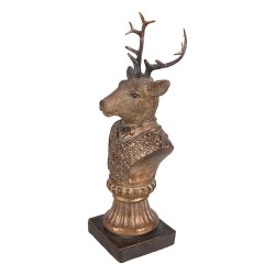 Clayre & Eef Dekorationsfigur Hirsch 25 cm Braun Kunststoff