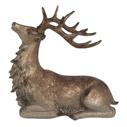 Clayre & Eef Decorative Figurine Deer 29x15x27 cm Brown Plastic