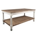 Clayre & Eef Table de Présentation 200x100x85 cm Blanc Bois