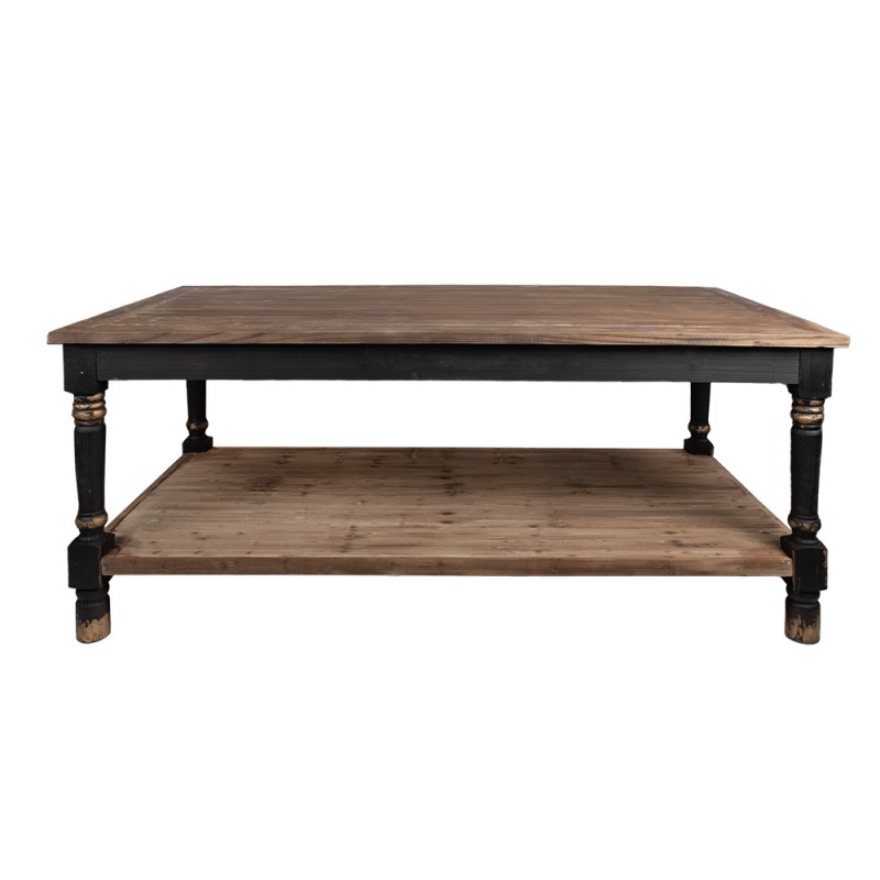 Clayre & Eef Table de Présentation 200x100x85 cm Noir Bois