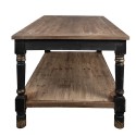 Clayre & Eef Table de Présentation 200x100x85 cm Noir Bois