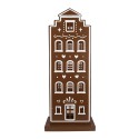 Clayre & Eef Lebkuchenhaus mit LED 31x16x75 cm Braun Eisen