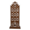 Clayre & Eef Lebkuchenhaus mit LED 31x16x75 cm Braun Eisen