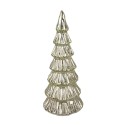 Clayre & Eef Décoration de Noël avec éclairage LED Sapin de Noël Ø 9x21 cm Vert Plastique