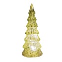 Clayre & Eef Decorazione natalizia con illuminazione a LED Albero di Natale Ø 9x21 cm Verde Plastica