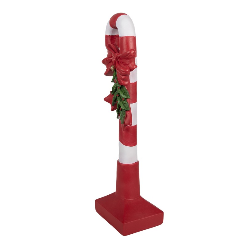 Clayre & Eef Kerstdecoratie Beeld Zuurstok 40 cm Rood Wit Kunststof