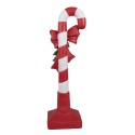 Clayre & Eef Figure de Noël Canne en sucre d'orge 40 cm Rouge Blanc Plastique