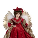 Clayre & Eef Weihnachtsdekorationsfigur Engel 65 cm Rot Kunststoff