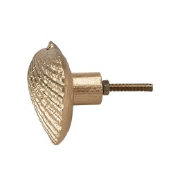 Clayre & Eef Door Knob Shell 6x4x6 cm Gold colored Plastic