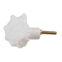 Clayre & Eef Door Knob Shell 10x5x6 cm White Plastic