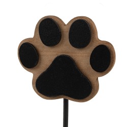 Clayre & Eef Gancio da parete 9x5x14 cm Marrone Legno Ferro Zampa di cane