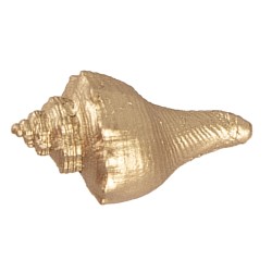 Clayre & Eef Door Knob Shell 5x3x3 cm Gold colored Plastic