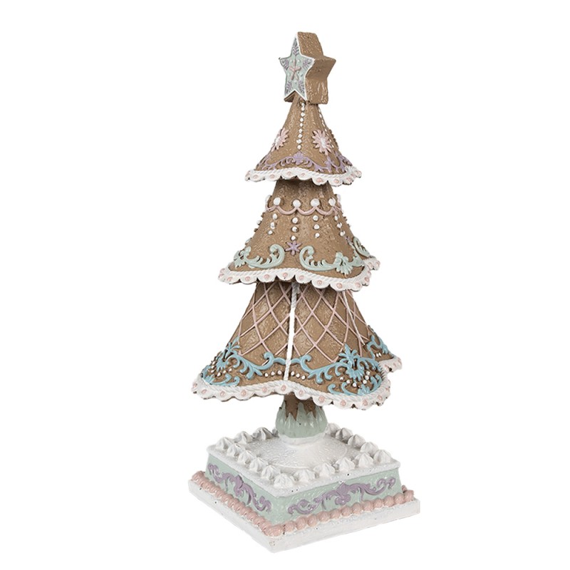 Clayre & Eef Kerstdecoratie Kerstboom 25 cm Bruin Kunststof