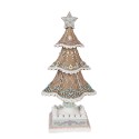 Clayre & Eef Weihnachtsdekoration Weihnachtsbaum 25 cm Braun Kunststoff