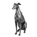 Clayre & Eef Decorative Dog Figurine 20x10x30 cm Silver colored Plastic