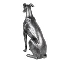 Clayre & Eef Dekorationsfigur Hund 20x10x30 cm Silberfarbig Kunststoff