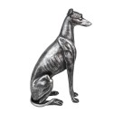 Clayre & Eef Figurine de chien décorative 20x10x30 cm Couleur argent Plastique