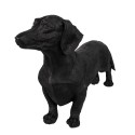 Clayre & Eef Figurine de chien décorative 37x11x23 cm Noir Plastique