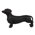 Clayre & Eef Figurine de chien décorative 37x11x23 cm Noir Plastique