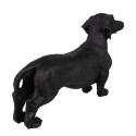 Clayre & Eef Statuetta decorativa di cane 37x11x23 cm Nero Plastica