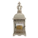 Clayre & Eef Lantern 20x20x51 cm Grey Green Iron Glass