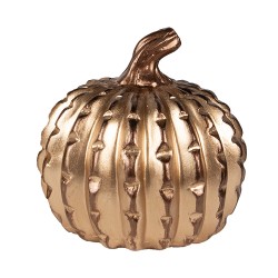 Clayre & Eef Decorative Figurine Pumpkin Ø 14x14 cm Gold colored Ceramic