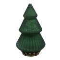 Clayre & Eef Kerstdecoratie met LED-verlichting Kerstboom Ø 13x23 cm Groen Glas