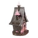 Clayre & Eef Casa di pan di zenzero con LED 16x13x26 cm Marrone Rosa  Plastica