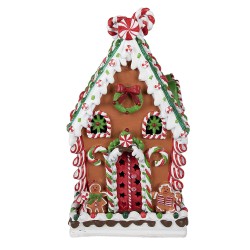 Clayre & Eef Gingerbread house 20x20x37 cm Brown Plastic