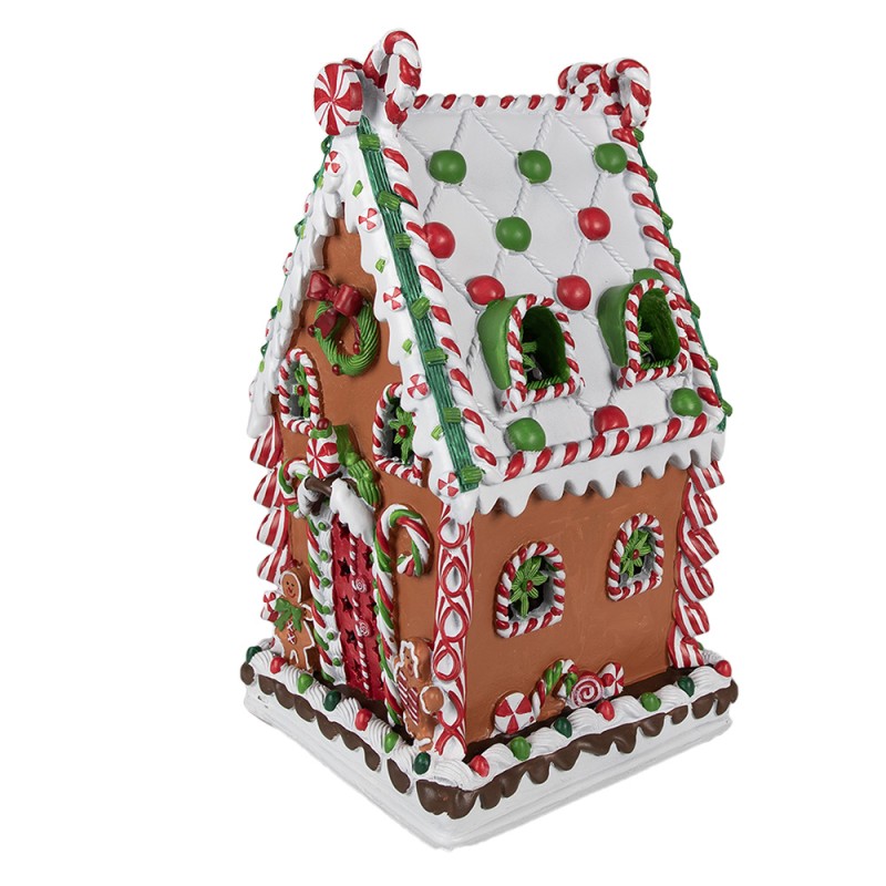 Clayre & Eef Maison en pain d'épices 20x20x37 cm Marron Plastique