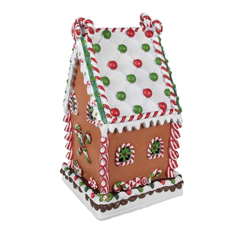 Clayre & Eef Maison en pain d'épices 20x20x37 cm Marron Plastique