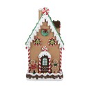 Clayre & Eef Gingerbread house 28x28x51 cm Brown Plastic