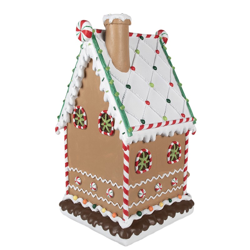 Clayre & Eef Maison en pain d'épices 28x28x51 cm Marron Plastique