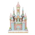 Clayre & Eef Gingerbread house 27x18x42 cm Roze Kunststof