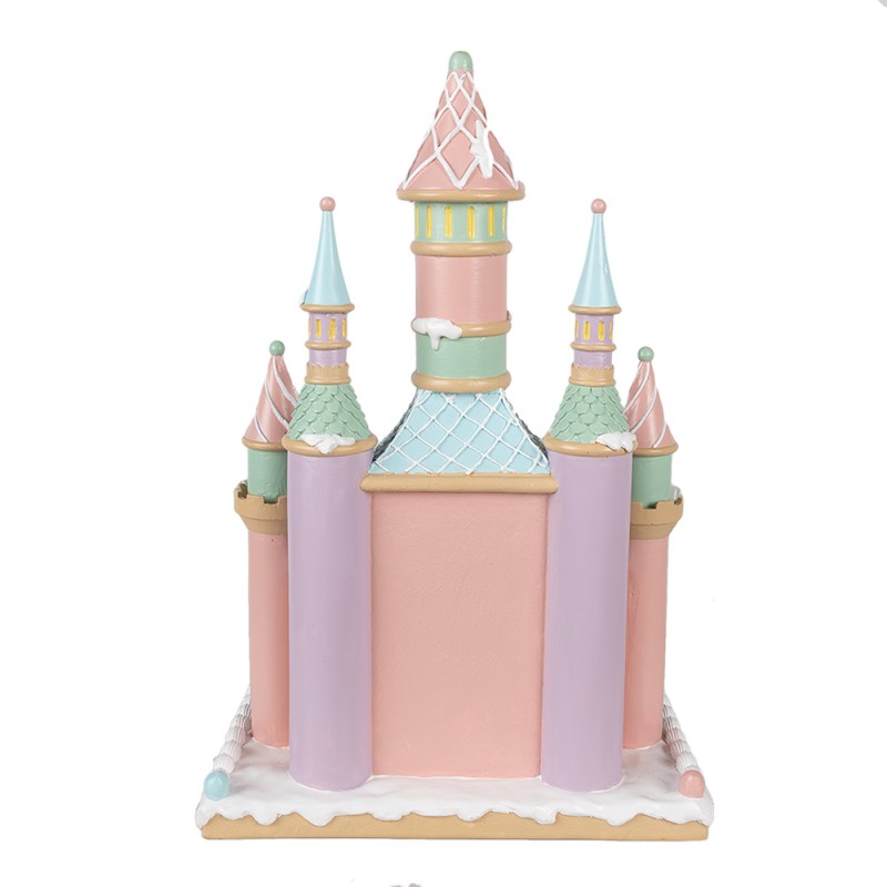 Clayre & Eef Gingerbread house 27x18x42 cm Pink Plastic