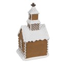 Clayre & Eef Maison en pain d'épices avec LED 8x7x15 cm Marron Plastique