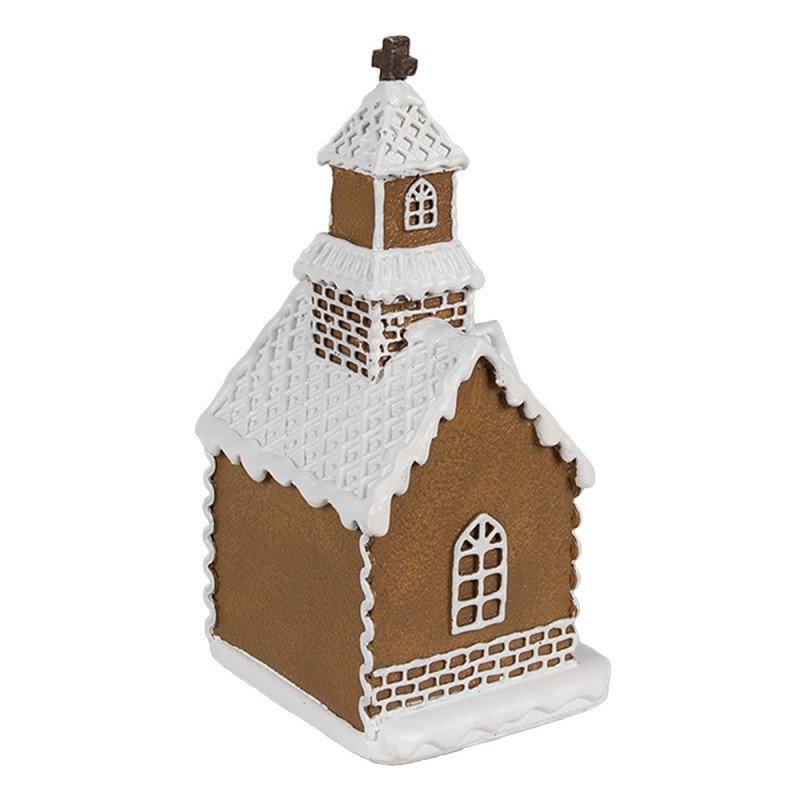 Clayre & Eef Maison en pain d'épices avec LED 8x7x15 cm Marron Plastique