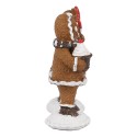 Clayre & Eef Kerstdecoratie Gingerbread man 2x2x5 cm Bruin Kunststof