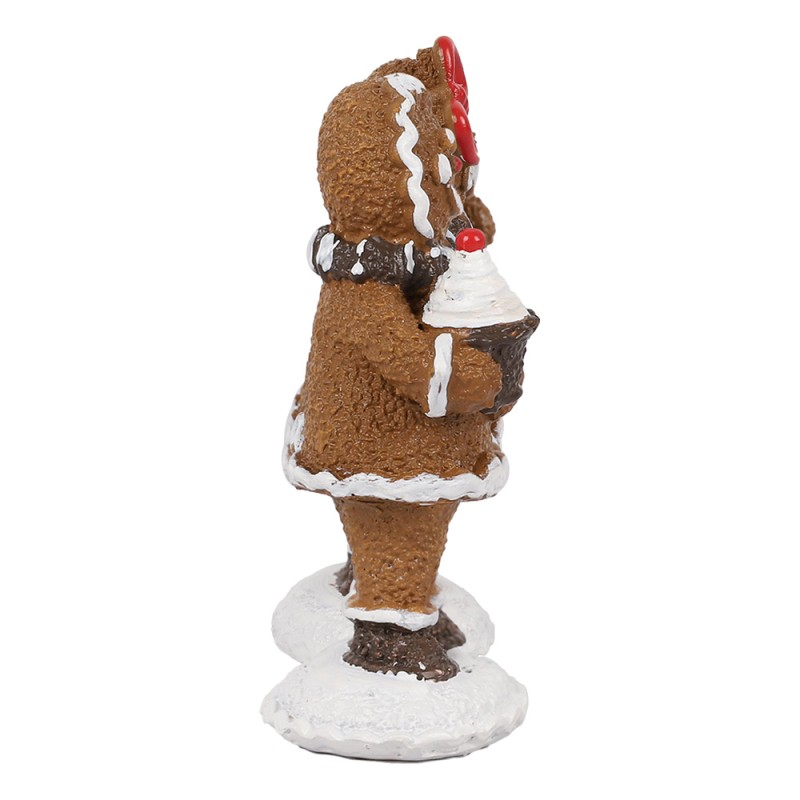 Clayre & Eef Christmas Decoration Gingerbread man 2x2x5 cm Brown Plastic