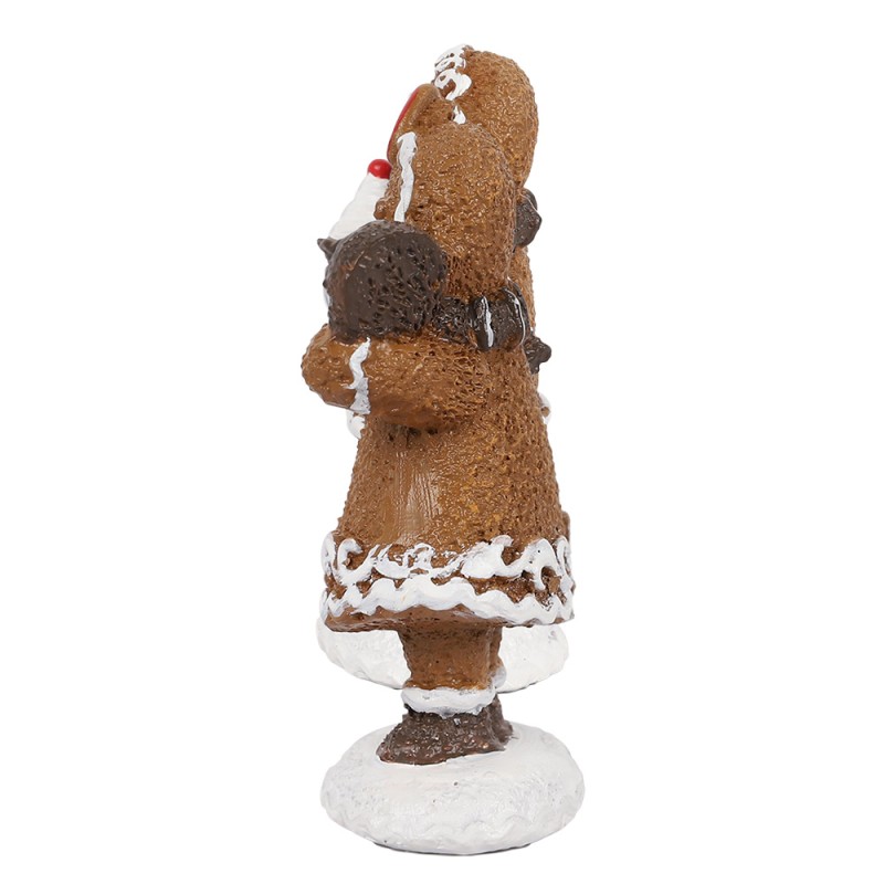 Clayre & Eef Kerstdecoratie Gingerbread man 2x2x5 cm Bruin Kunststof