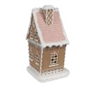 Clayre & Eef Maison en pain d'épices avec LED 13x10x21 cm Marron Plastique