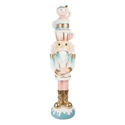 Clayre & Eef Christmas Decoration Figurine Nutcracker 30x28x120 cm Blue Plastic