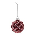 Clayre & Eef Christmas Bauble Ø 8x8 cm Red Glass